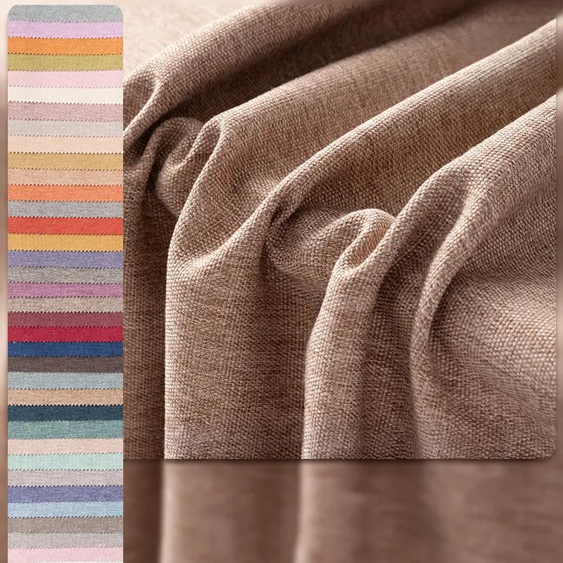 नकली लिनन पर्दा कपड़ा