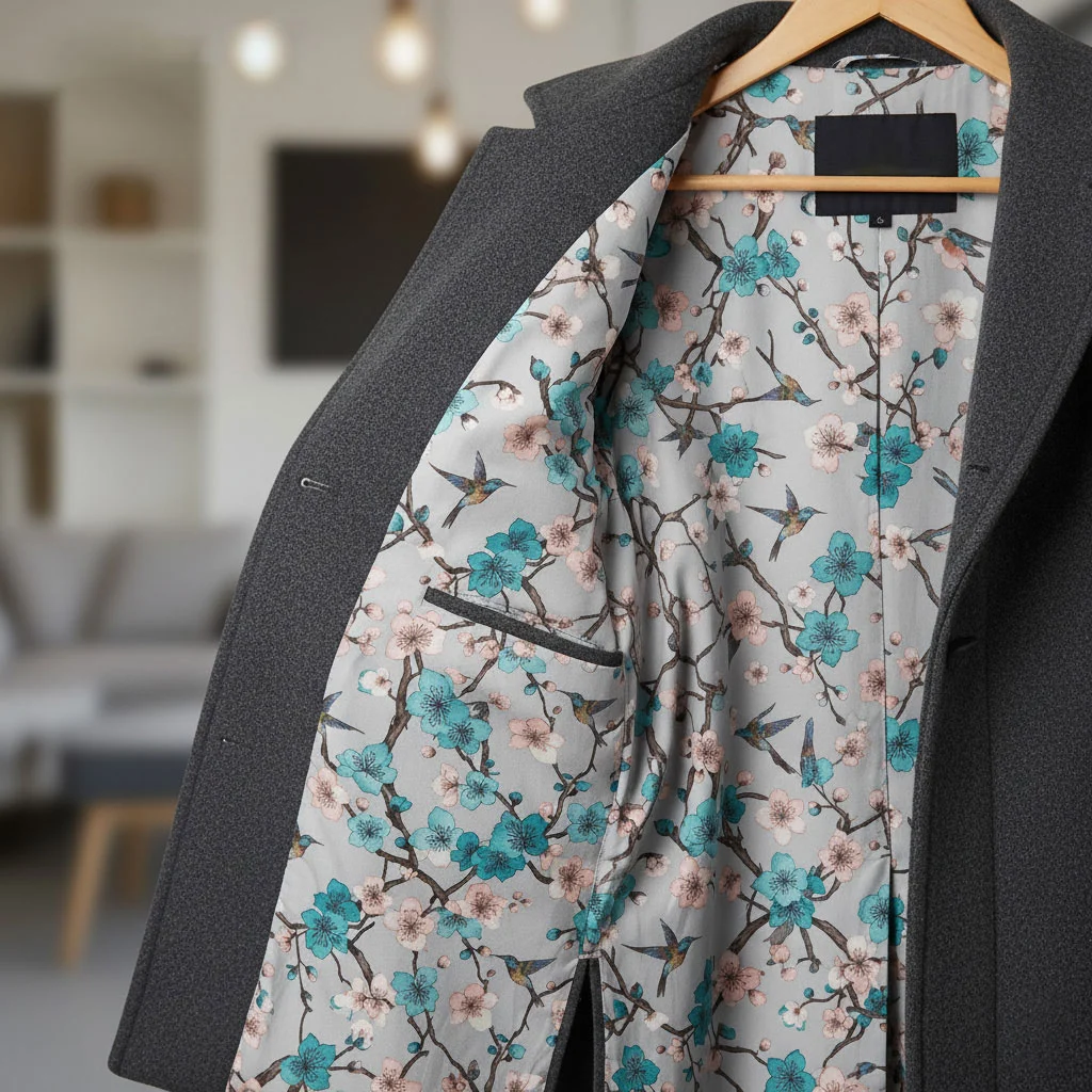 Polyester Viscose Printed Lining Fabric