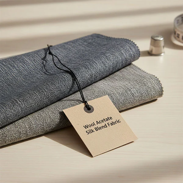 ऊनी एसीटेट रेशम मिश्रण कपड़ा